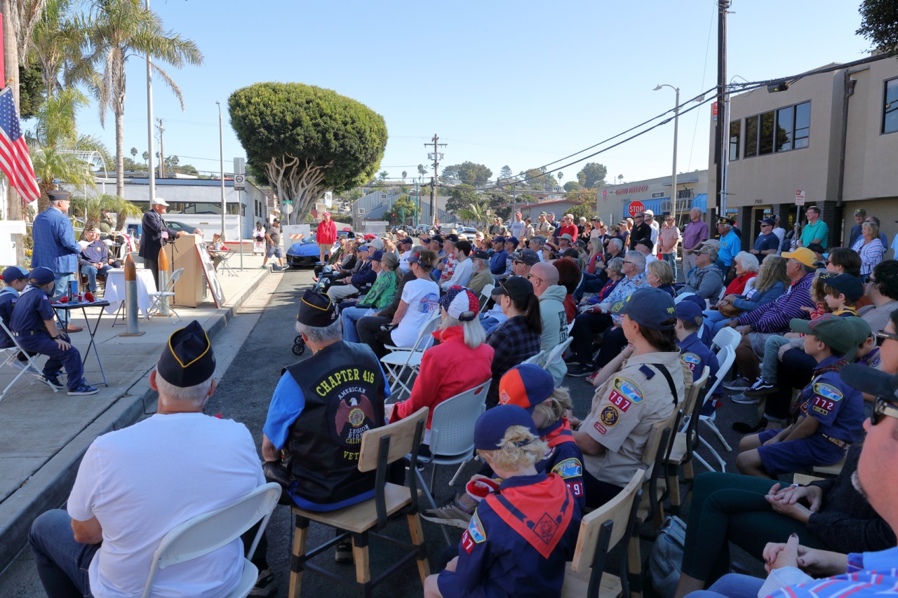 Attendees at a previous Veterans Day ceremony held at American Legion San Dieguito Post 416.
